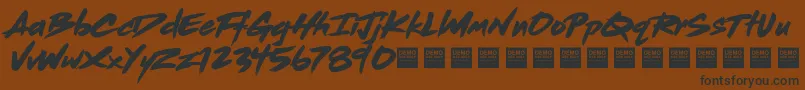 Dead Stock   Demo Font – Black Fonts on Brown Background