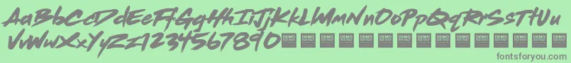 Dead Stock   Demo-Schriftart – Graue Schriften auf grünem Hintergrund