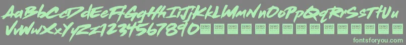 Dead Stock   Demo Font – Green Fonts on Gray Background