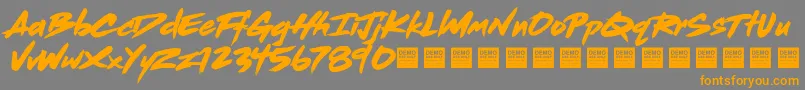 Dead Stock   Demo Font – Orange Fonts on Gray Background