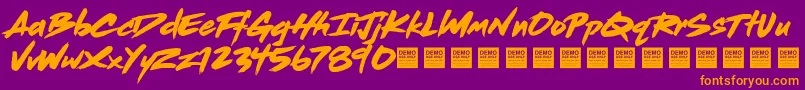 Dead Stock   Demo Font – Orange Fonts on Purple Background