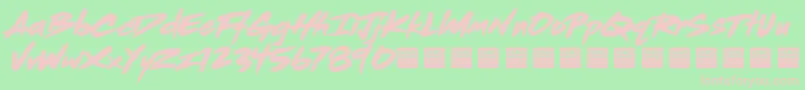 Dead Stock   Demo Font – Pink Fonts on Green Background