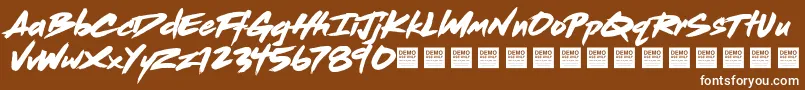 フォントDead Stock   Demo – 茶色の背景に白い文字