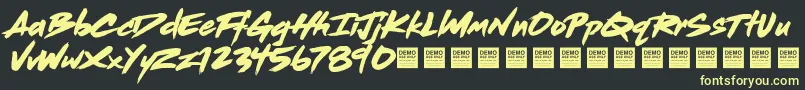 Dead Stock   Demo-fontti – keltaiset fontit mustalla taustalla