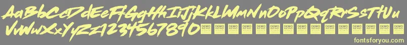 Dead Stock   Demo-fontti – keltaiset fontit harmaalla taustalla