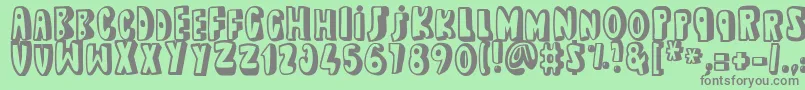 dead wallace UP Font – Gray Fonts on Green Background