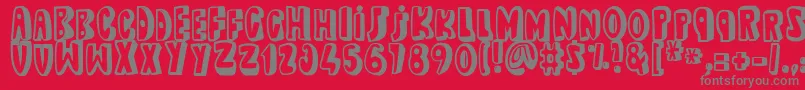 dead wallace UP Font – Gray Fonts on Red Background