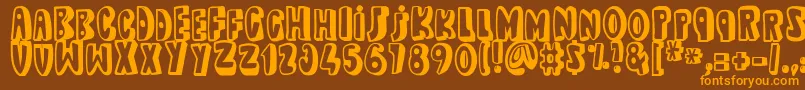 dead wallace UP Font – Orange Fonts on Brown Background