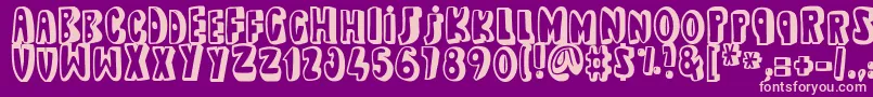 dead wallace UP Font – Pink Fonts on Purple Background