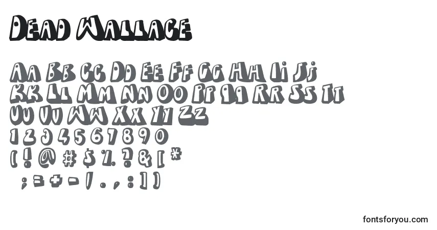 Шрифт Dead Wallace – алфавит, цифры, специальные символы