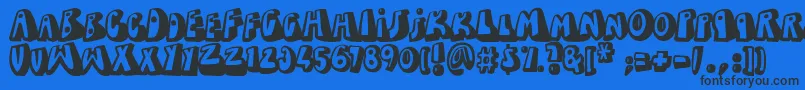 Dead Wallace Font – Black Fonts on Blue Background