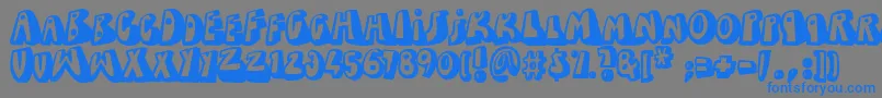 Dead Wallace Font – Blue Fonts on Gray Background