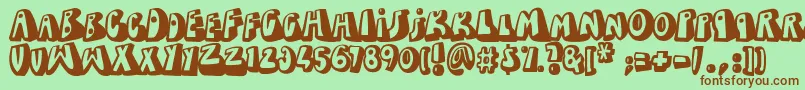 Dead Wallace Font – Brown Fonts on Green Background