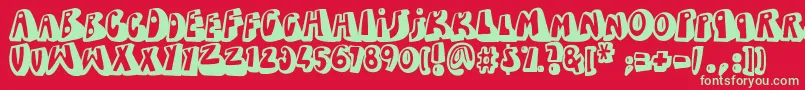 Dead Wallace Font – Green Fonts on Red Background