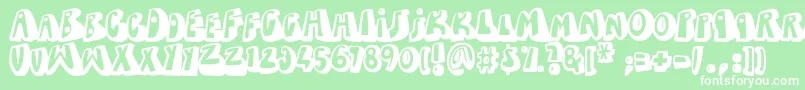 Dead Wallace Font – White Fonts on Green Background