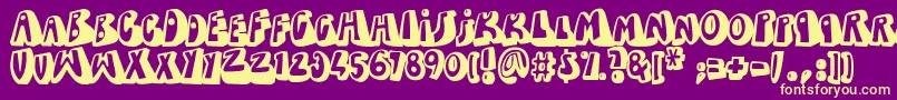 Dead Wallace Font – Yellow Fonts on Purple Background