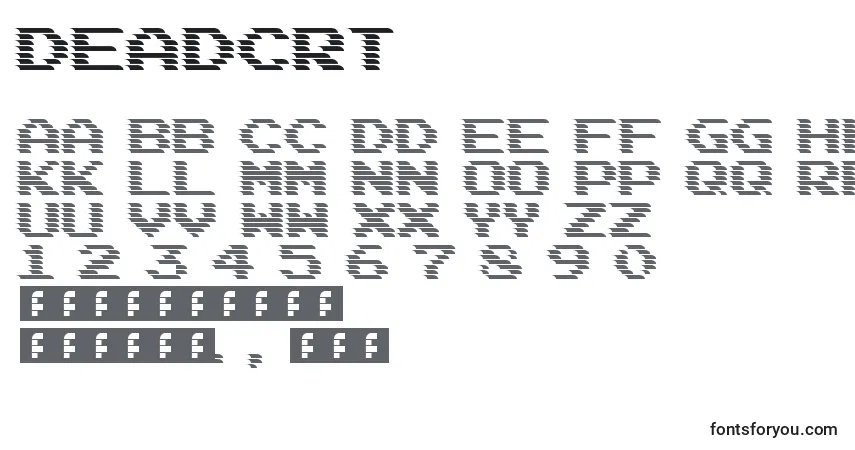 DEADCRT (124623)-fontti – aakkoset, numerot, erikoismerkit