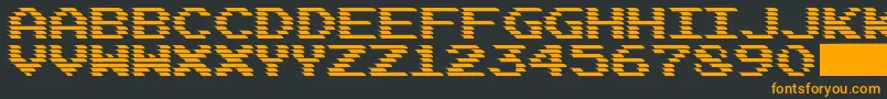 フォントDEADCRT – 黒い背景にオレンジの文字