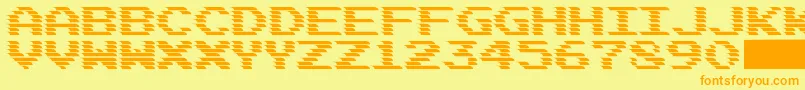 DEADCRT Font – Orange Fonts on Yellow Background