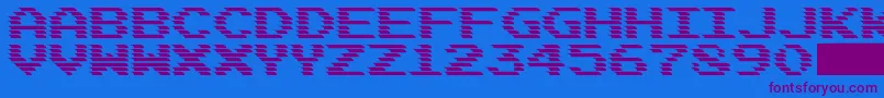 DEADCRT Font – Purple Fonts on Blue Background