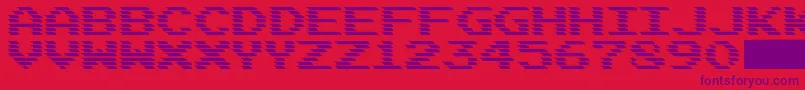 Fonte DEADCRT – fontes roxas em um fundo vermelho