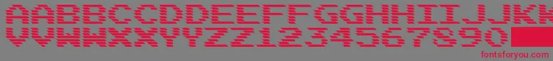 DEADCRT-Schriftart – Rote Schriften auf grauem Hintergrund