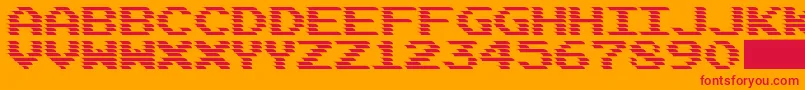 Шрифт DEADCRT – красные шрифты на оранжевом фоне