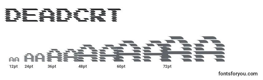Размеры шрифта DEADCRT (124623)