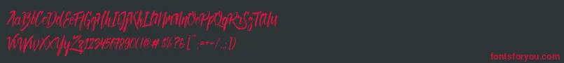 Deadhead Brush DEMO Font – Red Fonts on Black Background