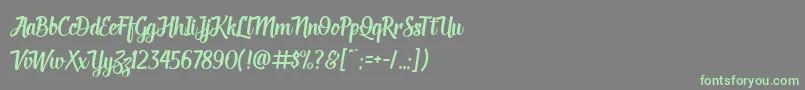 Шрифт Deadhead Script – зелёные шрифты на сером фоне
