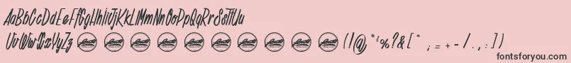 fuente Deadline Countdown PersonalUseOnly – Fuentes Negras Sobre Fondo Rosa