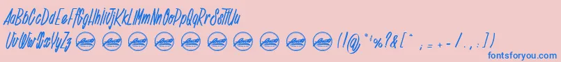 Deadline Countdown PersonalUseOnly Font – Blue Fonts on Pink Background
