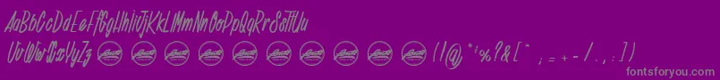 Police Deadline Countdown PersonalUseOnly – polices grises sur fond violet