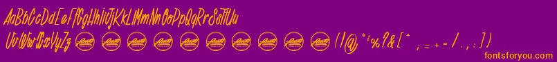 Deadline Countdown PersonalUseOnly Font – Orange Fonts on Purple Background