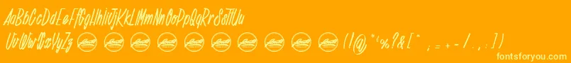 fuente Deadline Countdown PersonalUseOnly – Fuentes Amarillas Sobre Fondo Naranja