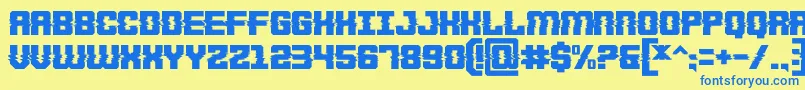 Deadlist Font – Blue Fonts on Yellow Background