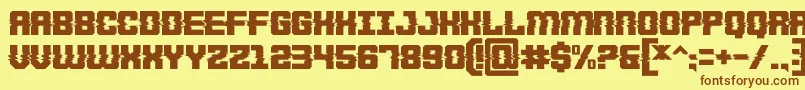 Deadlist Font – Brown Fonts on Yellow Background