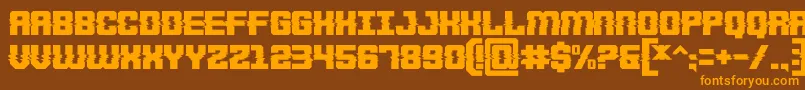 Deadlist Font – Orange Fonts on Brown Background