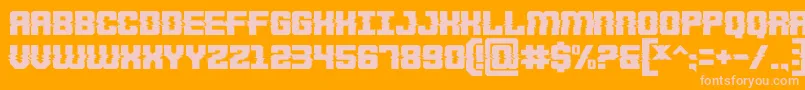 Deadlist Font – Pink Fonts on Orange Background