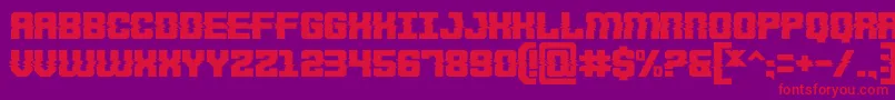 Deadlist Font – Red Fonts on Purple Background