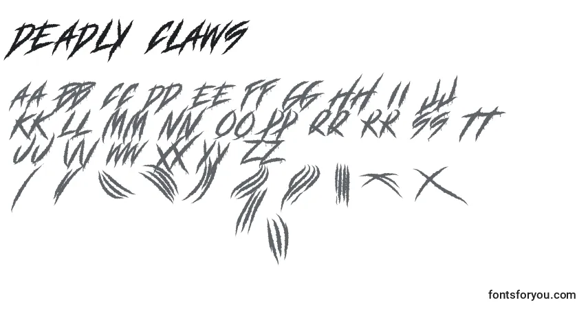 DEADLY CLAWS Font – alphabet, numbers, special characters