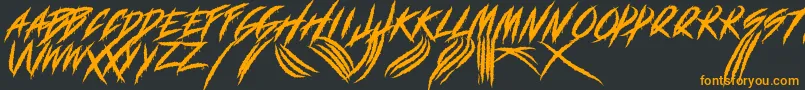 DEADLY CLAWS Font – Orange Fonts on Black Background