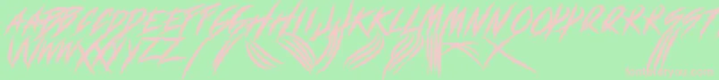 DEADLY CLAWS Font – Pink Fonts on Green Background