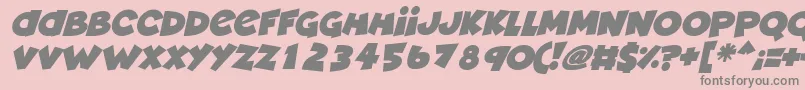 fuente Deadly Cute Italic – Fuentes Grises Sobre Fondo Rosa