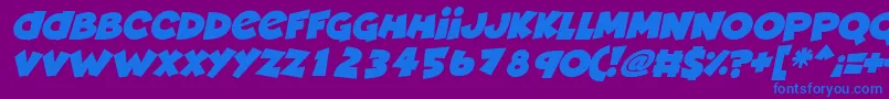 fuente Deadly Cute Italic – Fuentes Azules Sobre Fondo Morado