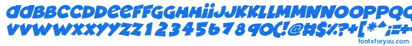 Шрифт Deadly Cute Italic – синие шрифты на белом фоне