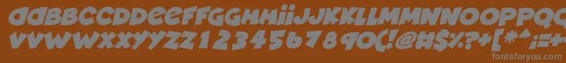 Шрифт Deadly Cute Italic – серые шрифты на коричневом фоне