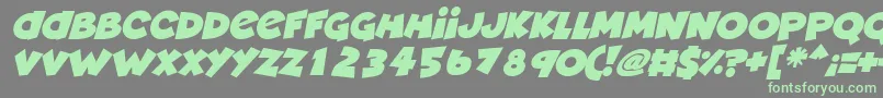 Deadly Cute Italic-Schriftart – Grüne Schriften auf grauem Hintergrund