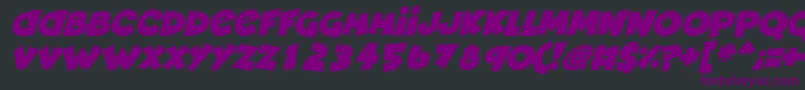 Шрифт Deadly Cute Italic – фиолетовые шрифты на чёрном фоне