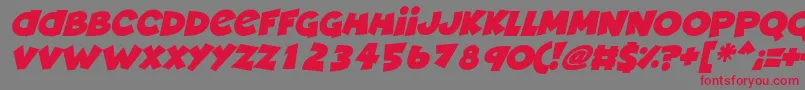 Deadly Cute Italic Font – Red Fonts on Gray Background